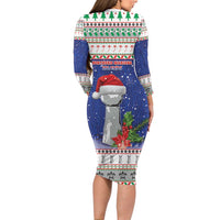Northern Mariana Islands Christmas Family Matching Long Sleeve Bodycon Dress and Hawaiian Shirt Poinsettia Filis Pasgua LT05 - Polynesian Pride