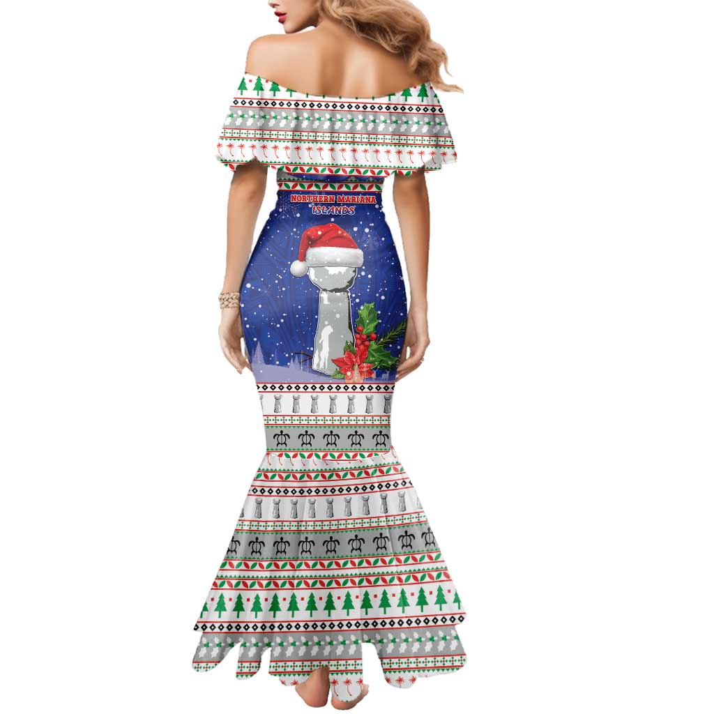 Northern Mariana Islands Christmas Family Matching Mermaid Dress and Hawaiian Shirt Poinsettia Filis Pasgua LT05 - Polynesian Pride