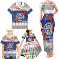 Northern Mariana Islands Christmas Family Matching Tank Maxi Dress and Hawaiian Shirt Poinsettia Filis Pasgua LT05 - Polynesian Pride
