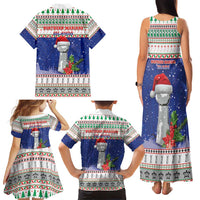 Northern Mariana Islands Christmas Family Matching Tank Maxi Dress and Hawaiian Shirt Poinsettia Filis Pasgua LT05 - Polynesian Pride