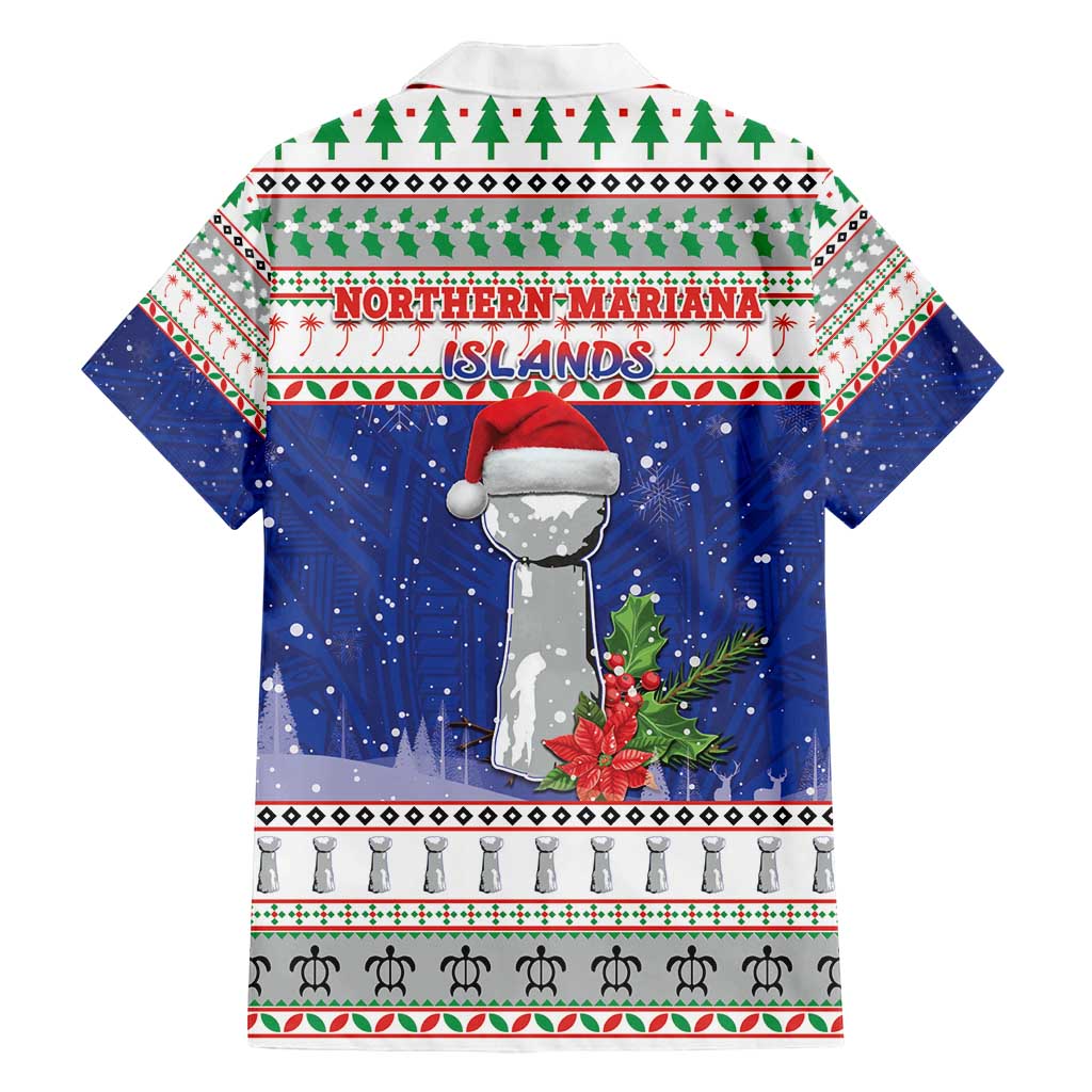 Northern Mariana Islands Christmas Family Matching Tank Maxi Dress and Hawaiian Shirt Poinsettia Filis Pasgua LT05 - Polynesian Pride