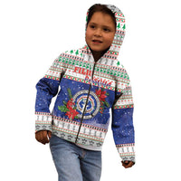 Northern Mariana Islands Christmas Kid Hoodie Poinsettia Filis Pasgua LT05 - Polynesian Pride