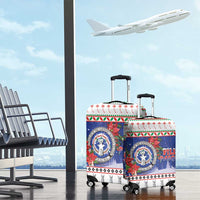 Northern Mariana Islands Christmas Luggage Cover Poinsettia Filis Pasgua LT05 - Polynesian Pride