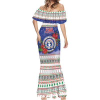Northern Mariana Islands Christmas Mermaid Dress Poinsettia Filis Pasgua LT05 - Polynesian Pride