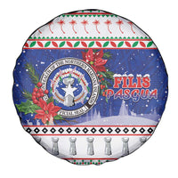 Northern Mariana Islands Christmas Spare Tire Cover Poinsettia Filis Pasgua LT05 - Polynesian Pride
