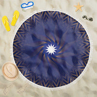 Nauru Angam Day Beach Blanket Polynesian Tribal Pattern Unique Style - Polynesian Pride
