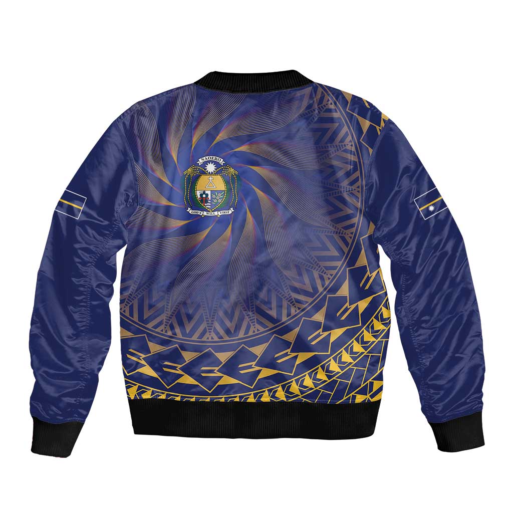 Nauru Angam Day Bomber Jacket Polynesian Tribal Pattern Unique Style - Polynesian Pride