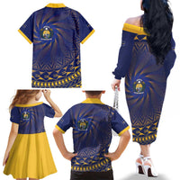 Nauru Angam Day Family Matching Off The Shoulder Long Sleeve Dress and Hawaiian Shirt Polynesian Tribal Pattern Unique Style LT05 - Polynesian Pride