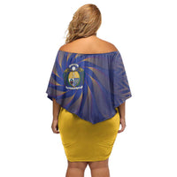 Nauru Angam Day Family Matching Off Shoulder Short Dress and Hawaiian Shirt Polynesian Tribal Pattern Unique Style LT05 - Polynesian Pride