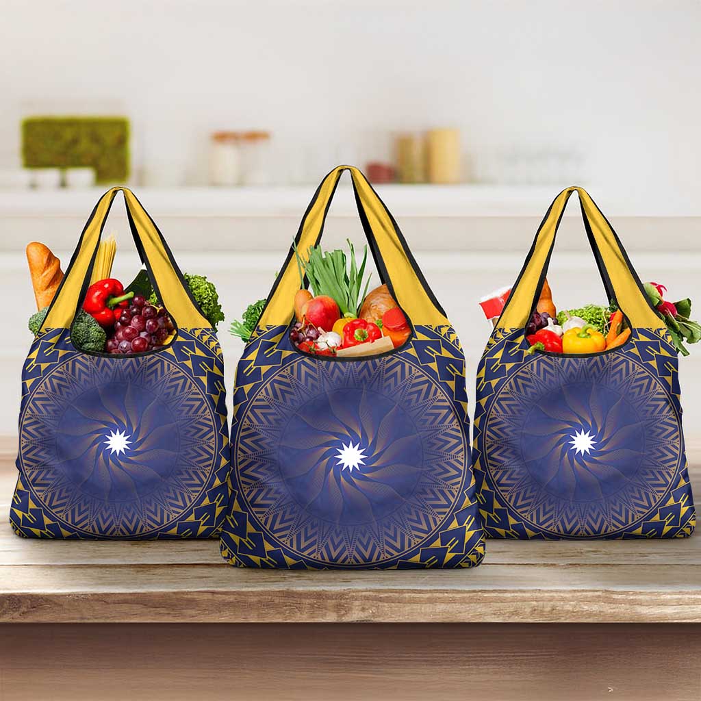 Nauru Angam Day Grocery Bag Polynesian Tribal Pattern Unique Style - Polynesian Pride