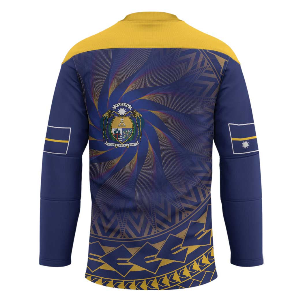 Nauru Angam Day Hockey Jersey Polynesian Tribal Pattern Unique Style - Polynesian Pride