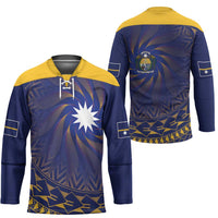 Nauru Angam Day Hockey Jersey Polynesian Tribal Pattern Unique Style - Polynesian Pride