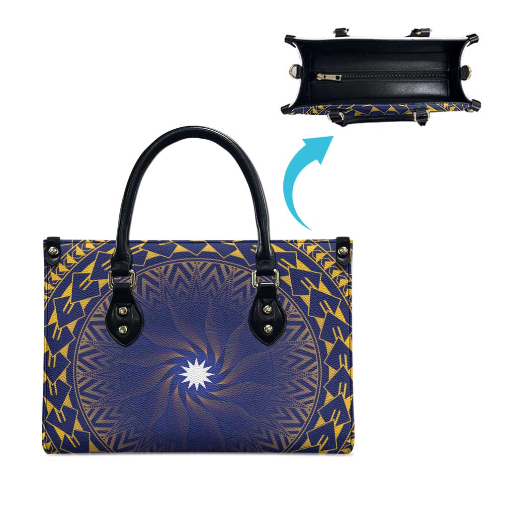 Nauru Angam Day Leather Bag Polynesian Tribal Pattern Unique Style - Polynesian Pride