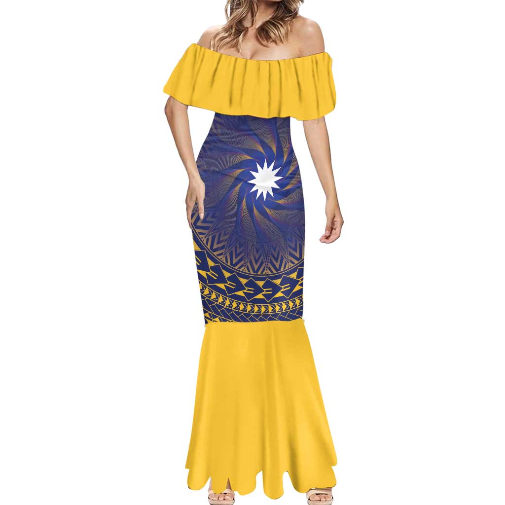 Nauru Angam Day Mermaid Dress Polynesian Tribal Pattern Unique Style LT05 - Polynesian Pride