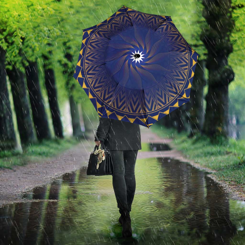 Nauru Angam Day Umbrella Polynesian Tribal Pattern Unique Style - Polynesian Pride
