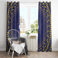 Nauru Angam Day Window Curtain Polynesian Tribal Pattern Unique Style - Polynesian Pride