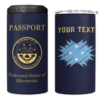 Personalised Federated States Of Micronesia 4 in 1 Can Cooler Tumbler FSM Passport LT05 One Size: 16 oz Navy - Polynesian Pride