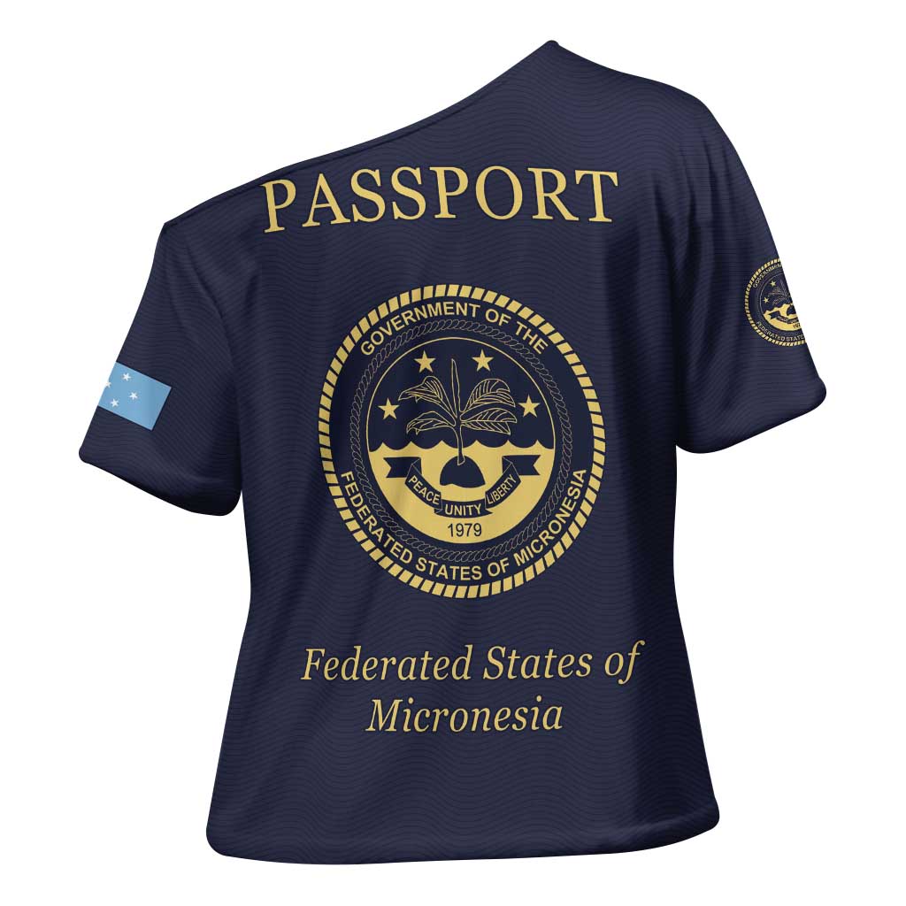Personalised Federated States Of Micronesia Cross Shoulder Shirt FSM Passport LT05 - Polynesian Pride