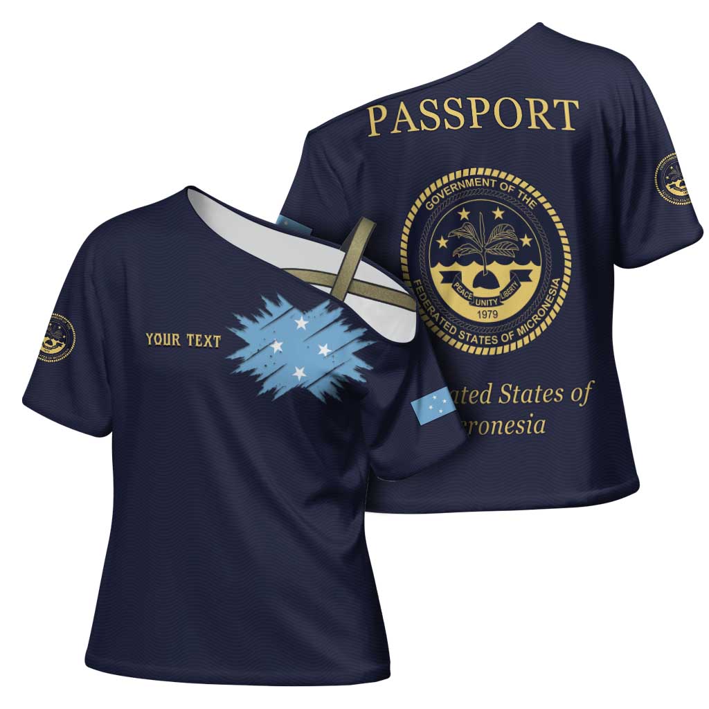 Personalised Federated States Of Micronesia Cross Shoulder Shirt FSM Passport LT05 - Polynesian Pride