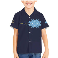 Personalised Federated States Of Micronesia Family Matching Mermaid Dress and Hawaiian Shirt FSM Passport LT05 Son's Shirt Navy - Polynesian Pride