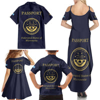 Personalised Federated States Of Micronesia Family Matching Summer Maxi Dress and Hawaiian Shirt FSM Passport LT05 - Polynesian Pride