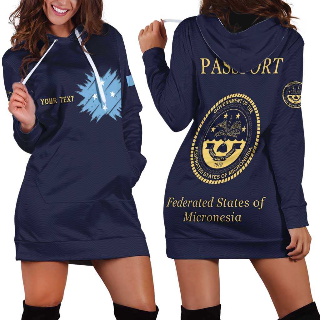 Personalised Federated States Of Micronesia Hoodie Dress FSM Passport LT05 - Polynesian Pride