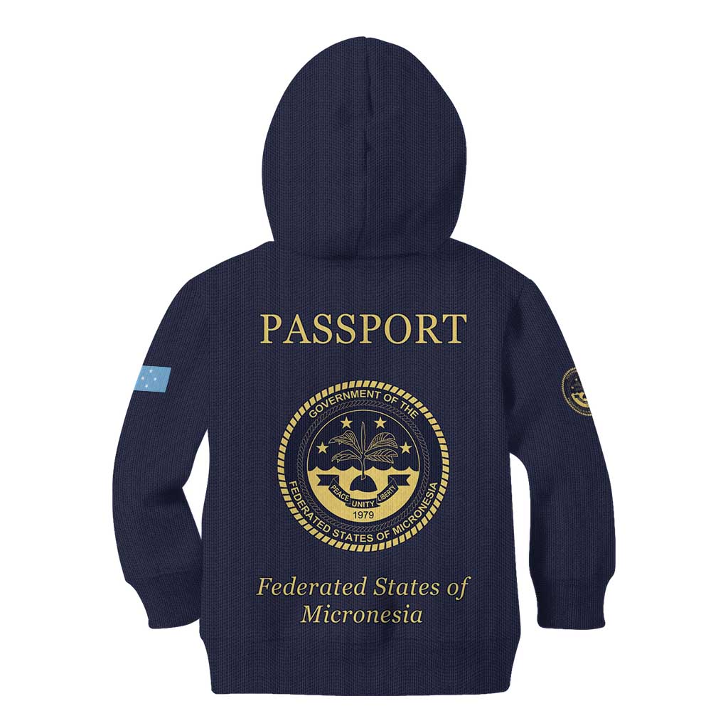 Personalised Federated States Of Micronesia Kid Hoodie FSM Passport LT05 - Polynesian Pride