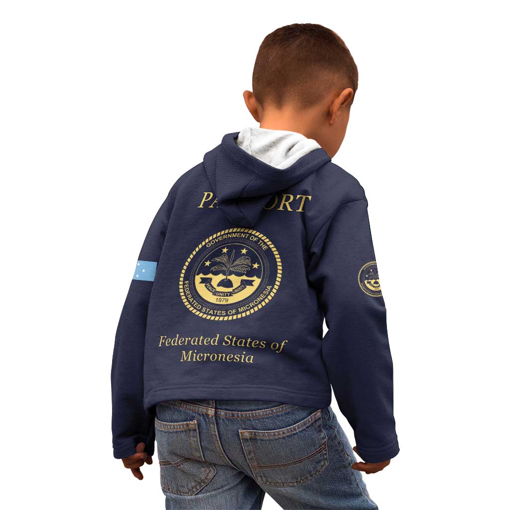 Personalised Federated States Of Micronesia Kid Hoodie FSM Passport LT05 - Polynesian Pride