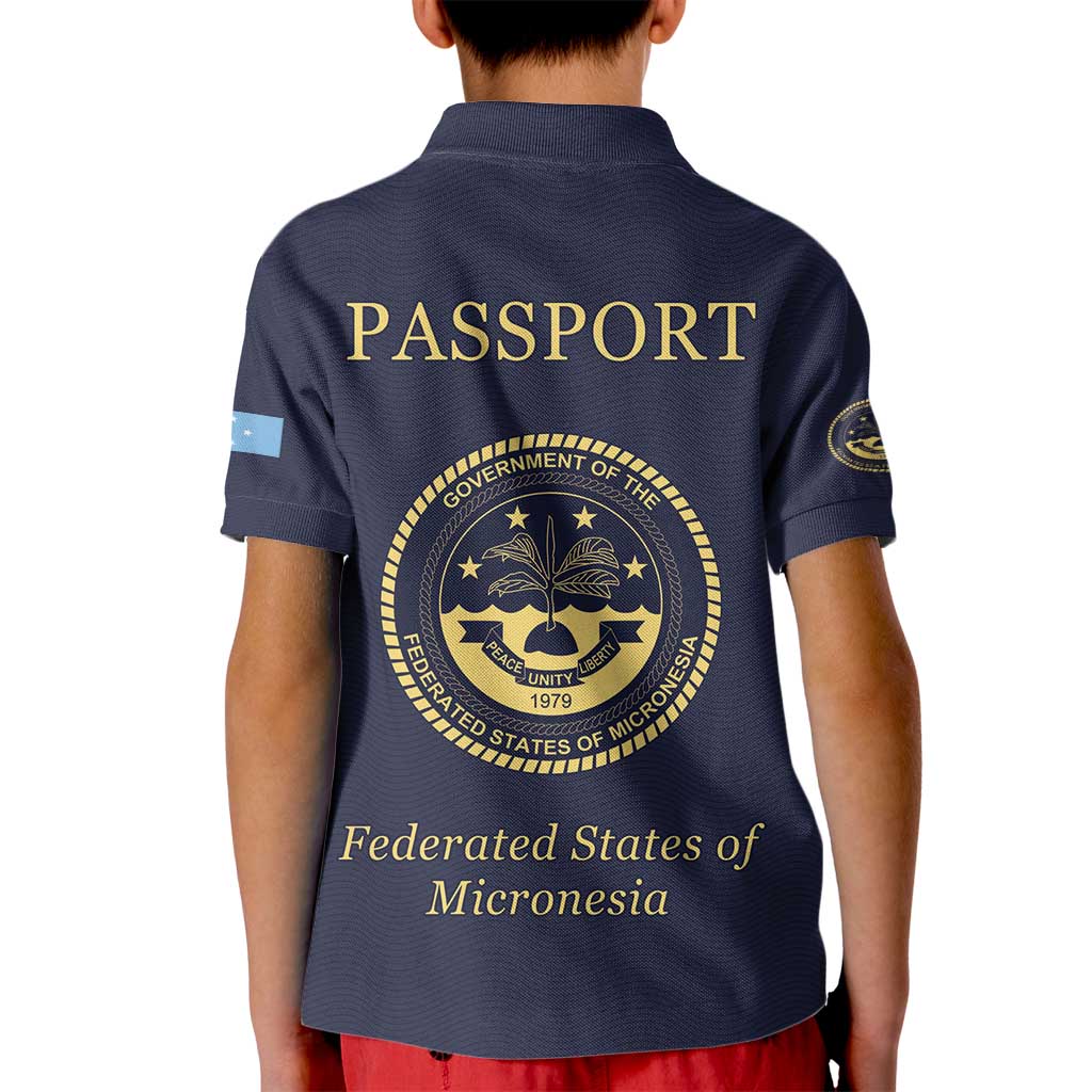 Personalised Federated States Of Micronesia Kid Polo Shirt FSM Passport LT05 - Polynesian Pride