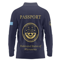 Personalised Federated States Of Micronesia Long Sleeve Polo Shirt FSM Passport LT05 - Polynesian Pride