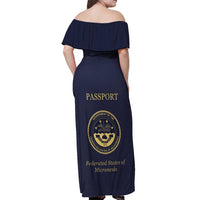 Personalised Federated States Of Micronesia Off Shoulder Maxi Dress FSM Passport LT05 - Polynesian Pride