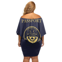Personalised Federated States Of Micronesia Off Shoulder Short Dress FSM Passport LT05 - Polynesian Pride