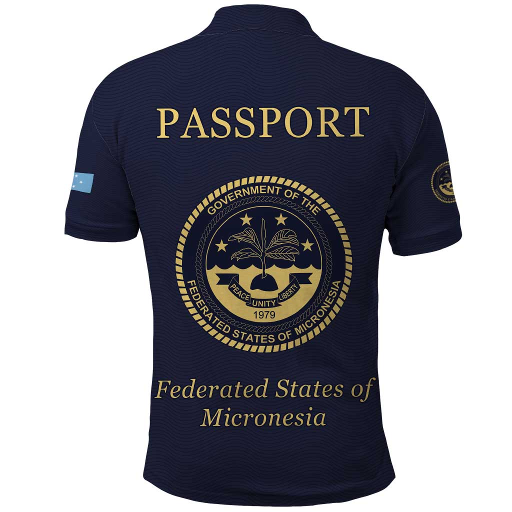 Personalised Federated States Of Micronesia Polo Shirt FSM Passport LT05 - Polynesian Pride