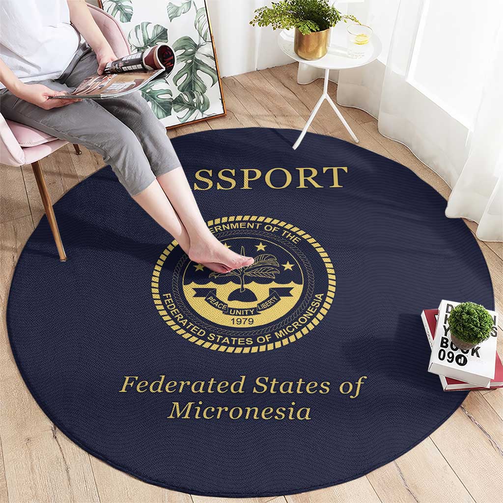 Federated States Of Micronesia Round Carpet FSM Passport - Polynesian Pride