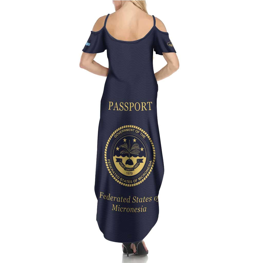 Personalised Federated States Of Micronesia Summer Maxi Dress FSM Passport LT05 - Polynesian Pride