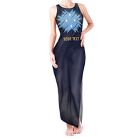 Personalised Federated States Of Micronesia Tank Maxi Dress FSM Passport LT05 Women Navy - Polynesian Pride