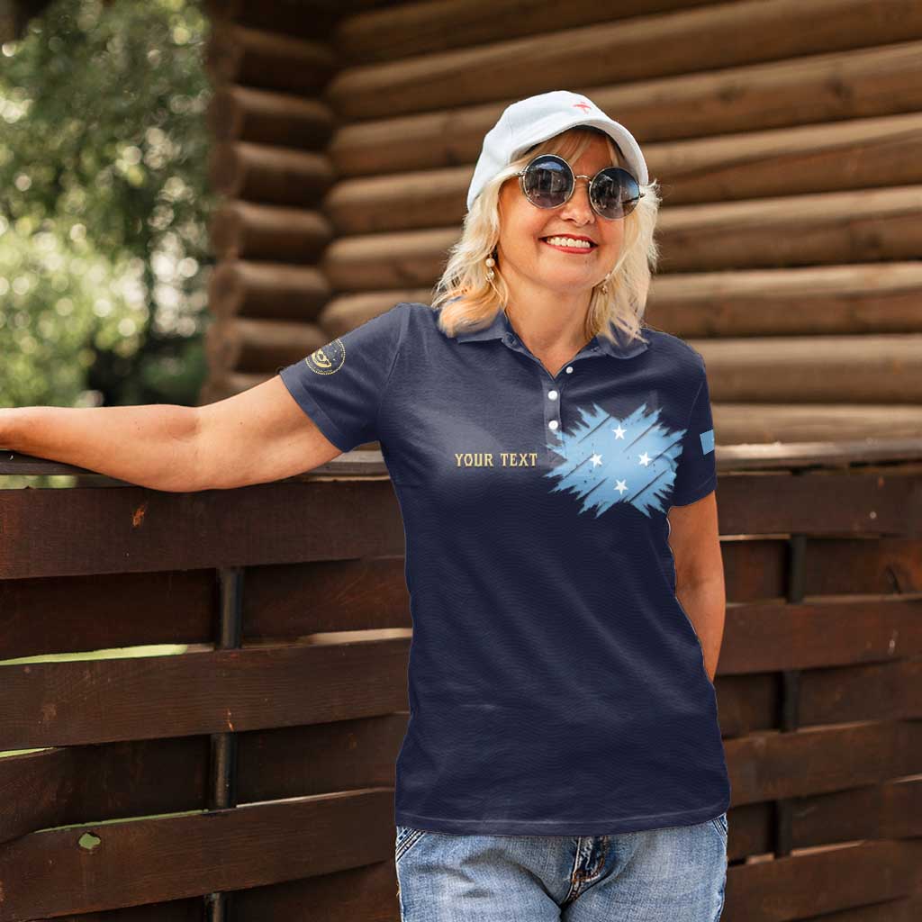 Personalised Federated States Of Micronesia Women Polo Shirt FSM Passport - Polynesian Pride