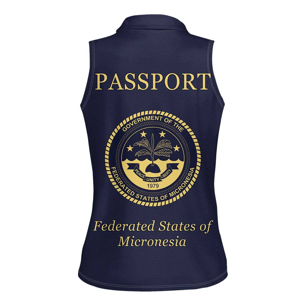 Personalised Federated States Of Micronesia Women Sleeveless Polo Shirt FSM Passport LT05 - Polynesian Pride
