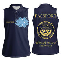 Personalised Federated States Of Micronesia Women Sleeveless Polo Shirt FSM Passport LT05 - Polynesian Pride