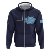 Personalised Federated States Of Micronesia Zip Hoodie FSM Passport LT05 Zip Hoodie Navy - Polynesian Pride