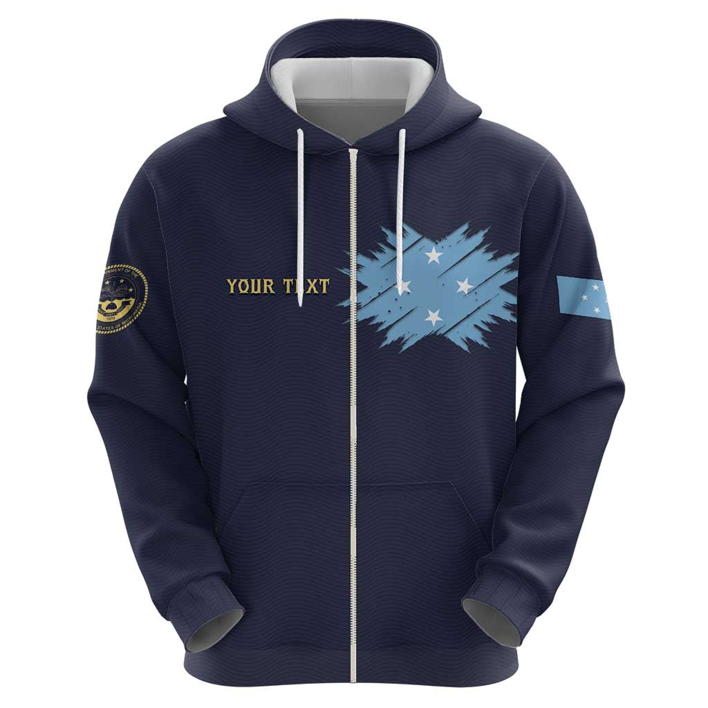 Personalised Federated States Of Micronesia Zip Hoodie FSM Passport LT05 - Polynesian Pride