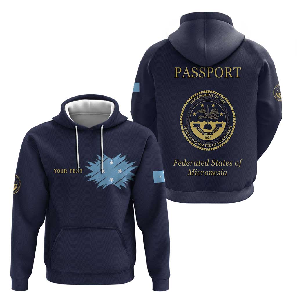 Personalised Federated States Of Micronesia Zip Hoodie FSM Passport LT05 - Polynesian Pride