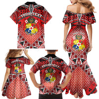 Personalised Tonga Constitution Day Family Matching Mermaid Dress and Hawaiian Shirt 150 Years Jubilee LT05 - Polynesian Pride