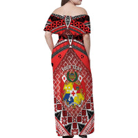 Personalised Tonga Constitution Day Family Matching Off Shoulder Maxi Dress and Hawaiian Shirt 150 Years Jubilee LT05 - Polynesian Pride