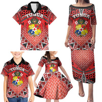 Personalised Tonga Constitution Day Family Matching Puletasi and Hawaiian Shirt 150 Years Jubilee LT05 - Polynesian Pride