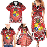 Personalised Tonga Constitution Day Family Matching Summer Maxi Dress and Hawaiian Shirt 150 Years Jubilee LT05 - Polynesian Pride