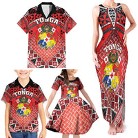 Personalised Tonga Constitution Day Family Matching Tank Maxi Dress and Hawaiian Shirt 150 Years Jubilee LT05 - Polynesian Pride