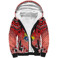 Personalised Tonga Constitution Day Sherpa Hoodie 150 Years Jubilee - Polynesian Pride