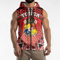 Personalised Tonga Constitution Day Sleeveless Zip Hoodie 150 Years Jubilee LT05 - Polynesian Pride