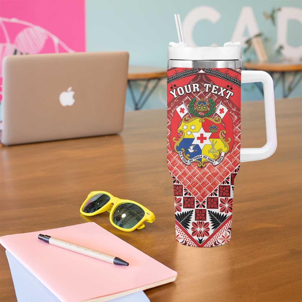 Personalised Tonga Constitution Day Tumbler With Handle 150 Years Jubilee - Polynesian Pride
